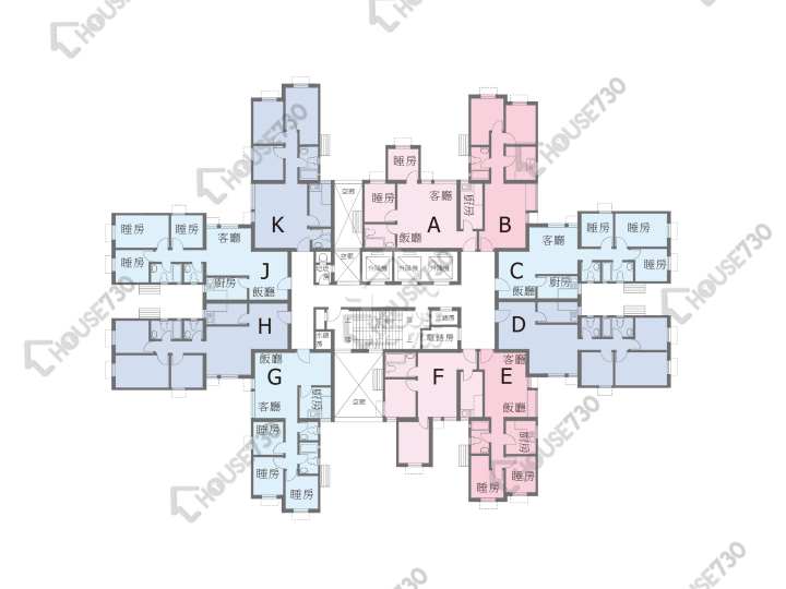 龍門居 平面圖 龍門居 12座 1-32樓 樓層平面圖 - House730