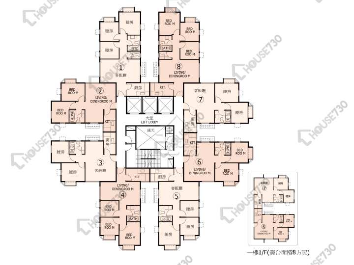 杏花邨 平面圖 杏花邨 39座 1-13,15-17,18樓 樓層平面圖 - House730
