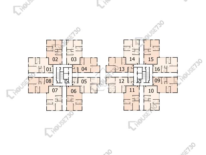 德福花園 平面圖 德福花園 D座 11樓 樓層平面圖 - House730