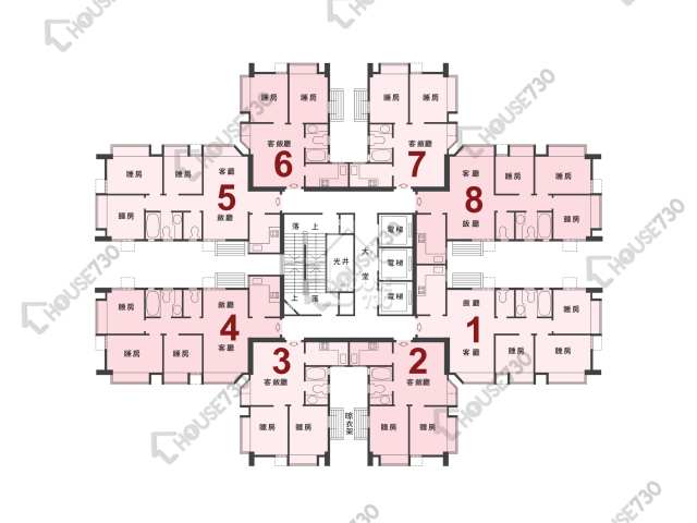 新港城 平面圖 新港城 3期 N座 1-29樓 樓層平面圖 - House730