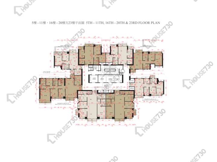 迎海 平面圖 迎海 1期 2座 5-12,15-22,23樓 樓層平面圖 - House730