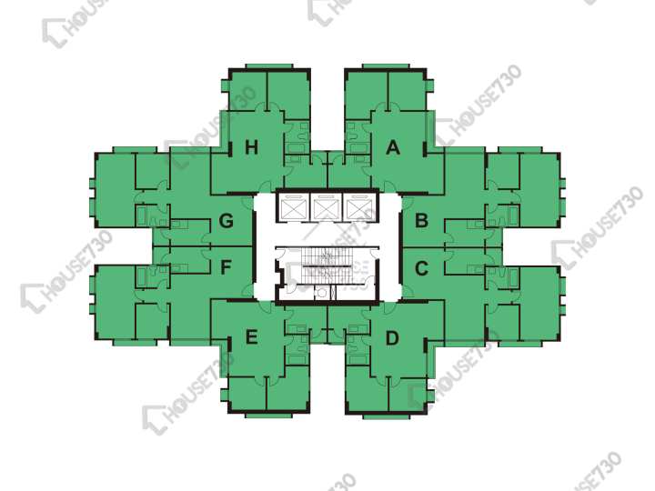 太古城 平面圖 太古城 翠湖台 洞庭閣 (1座) 1-27樓 樓層平面圖 - House730