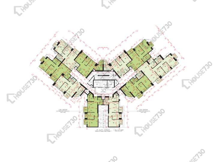 尚悅 平面圖 尚悅 2座 23,25-27,28樓 樓層平面圖 - House730