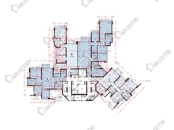 海之戀 平面圖 海之戀 3期 6座 8-12,15-20,21樓 樓層平面圖 - House730
