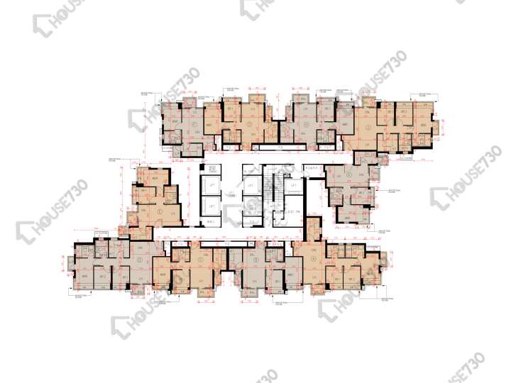 瓏門 平面圖 瓏門 1期 5座 22-23,25-33,35-43,45,46樓 樓層平面圖 - House730