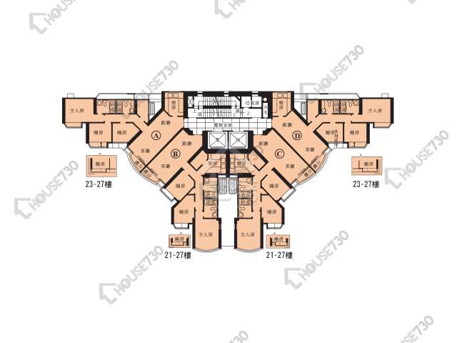 浪翠園 平面圖 浪翠園 2期 5座 1-3,5-13,15-23,25-30,31樓 樓層平面圖 - House730
