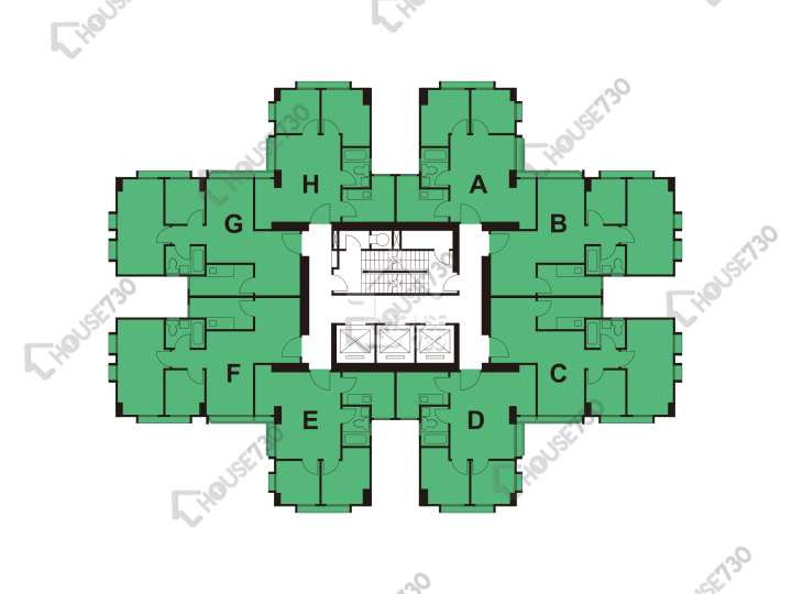 太古城 平面圖 太古城 金殿台 唐宮閣 (19座) 3-27樓 樓層平面圖 - House730