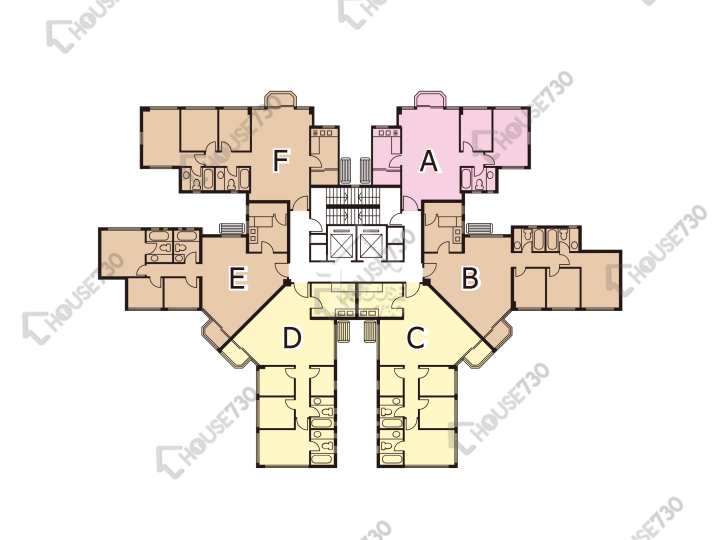 新峰花園 平面圖 新峰花園 1期 9座 2-3,5-8,9樓 樓層平面圖 - House730