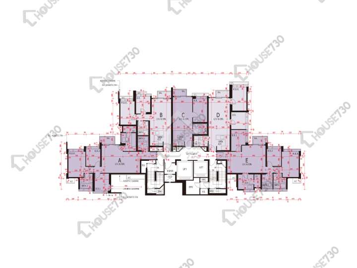 海之戀 平面圖 海之戀 3期 8座 52樓 樓層平面圖 - House730