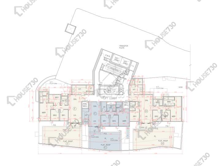 海翩滙 平面圖 海翩匯 2座 1樓 樓層平面圖 - House730