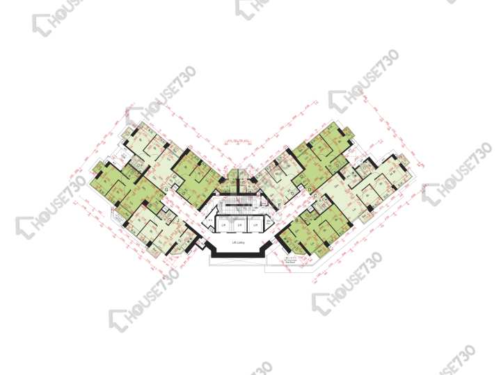 尚悅 平面圖 尚悅 2座 1樓 樓層平面圖 - House730