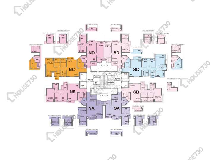 名城 平面圖 名城 1期 2座 3,5-12,15-22,25-33,35-43,45-50,51樓 樓層平面圖 - House730