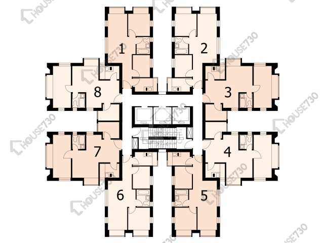 淘大花園 平面圖 淘大花園 3B期 Q座 1-5樓 樓層平面圖 - House730