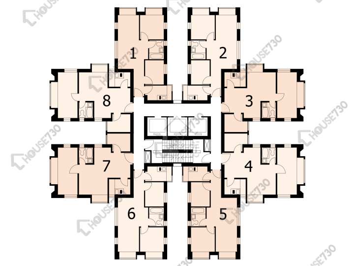 淘大花園 平面圖 淘大花園 3B期 Q座 1-5樓 樓層平面圖 - House730