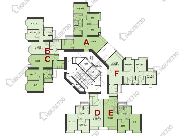 海柏花園 平面圖 海柏花園 5座 1-3,5-13,15-23,25,26樓 樓層平面圖 - House730