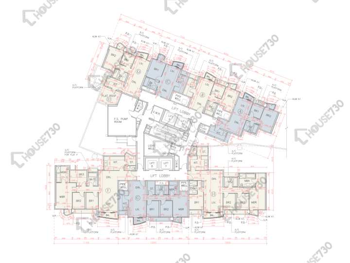 海翩滙 平面圖 海翩匯 2座 2樓 樓層平面圖 - House730