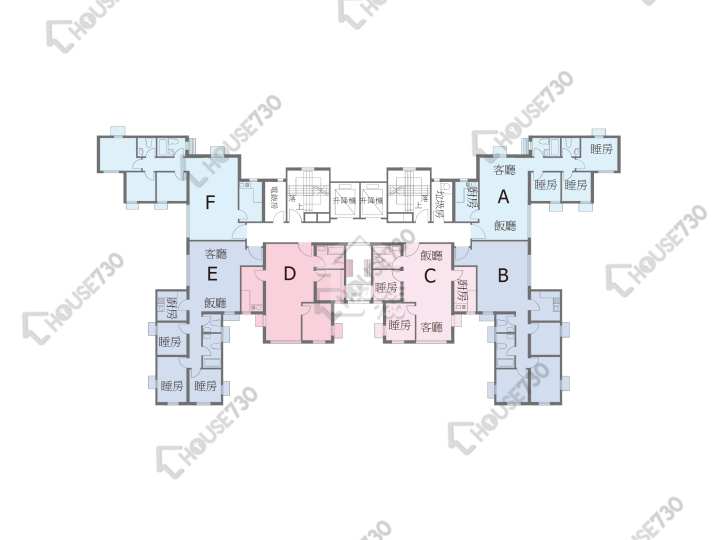 龍門居 平面圖 龍門居 6座 1-26樓 樓層平面圖 - House730