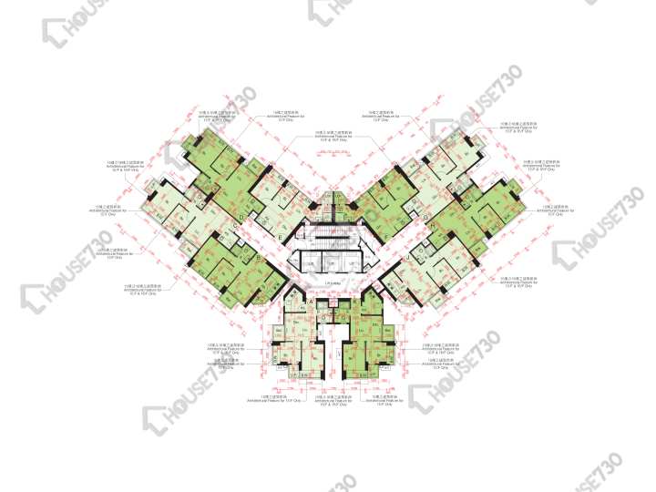 尚悅 平面圖 尚悅 12座 2-3,5-12,15,16樓 樓層平面圖 - House730