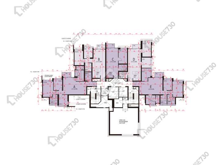 海之戀 平面圖 海之戀 3期 8座 8樓 樓層平面圖 - House730