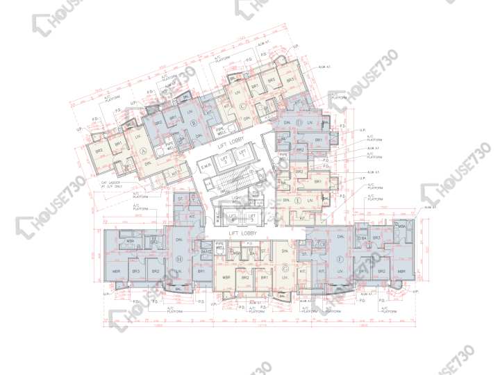 海翩滙 平面圖 海翩匯 1座 3,5,6樓 樓層平面圖 - House730