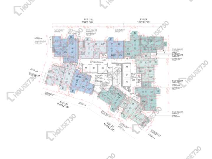 日出康城 平面圖 日出康城 5期A Malibu 2A座 17-23,25,26樓 樓層平面圖 - House730