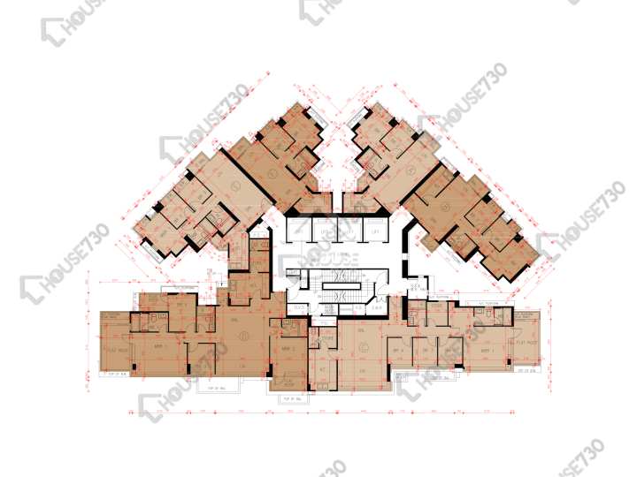 Grand Yoho 平面圖 Grand Yoho 2期 3座 48樓 樓層平面圖 - House730