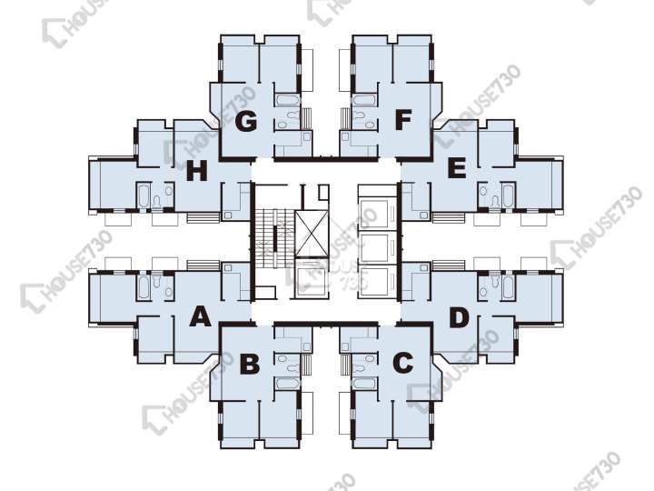 新寶城 平面圖 新寶城 5座 3-46樓 樓層平面圖 - House730