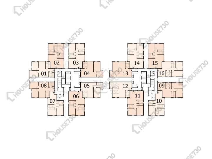 德福花園 平面圖 德福花園 I座 1樓 樓層平面圖 - House730