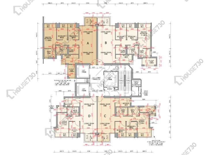 御龍山 平面圖 御龍山 3座 16-23,26-33,35-36,37樓 樓層平面圖 - House730