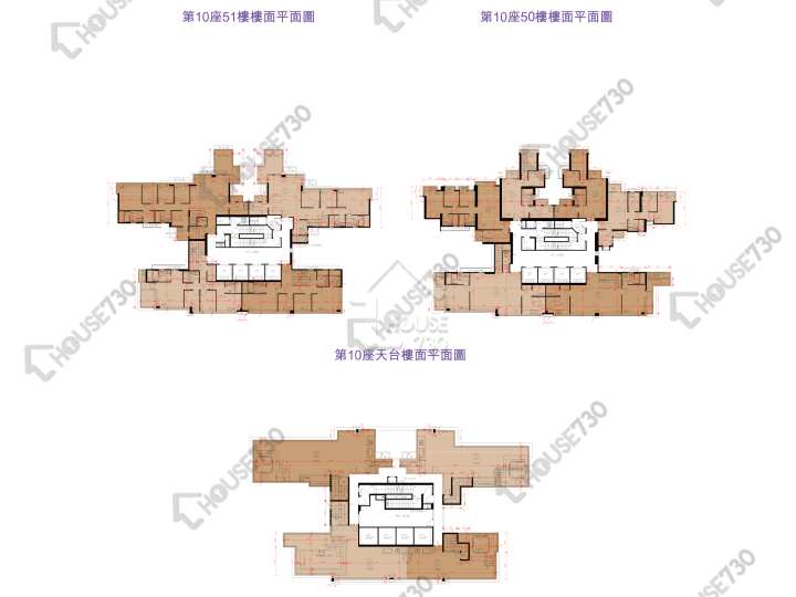 Grand Yoho 平面圖 Grand Yoho 1期 10座 50-51樓 樓層平面圖 - House730