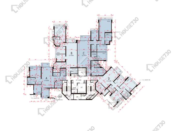 海之戀 平面圖 海之戀 3期 6座 50樓 樓層平面圖 - House730