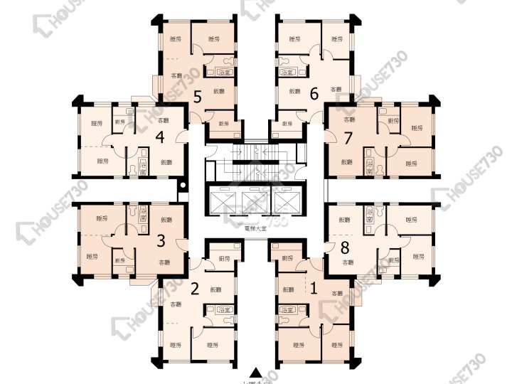 淘大花園 平面圖 淘大花園 1期 D座 4-36樓 樓層平面圖 - House730