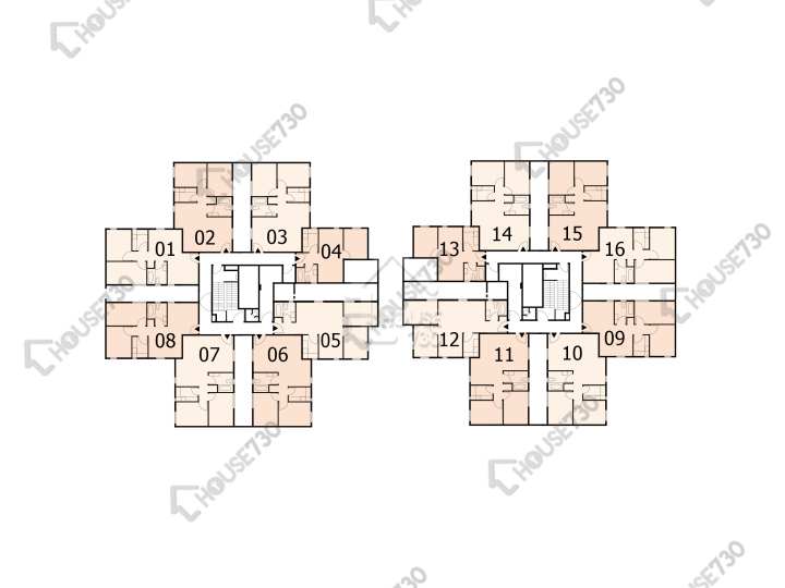 德福花園 平面圖 德福花園 O座 11樓 樓層平面圖 - House730