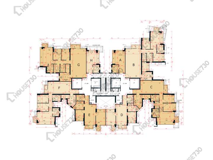 嵐山 平面圖 嵐山 2期 1座 3,5-12,15-18,19樓 樓層平面圖 - House730
