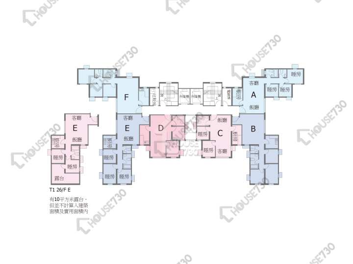 龍門居 平面圖 龍門居 1座 1-26樓 樓層平面圖 - House730