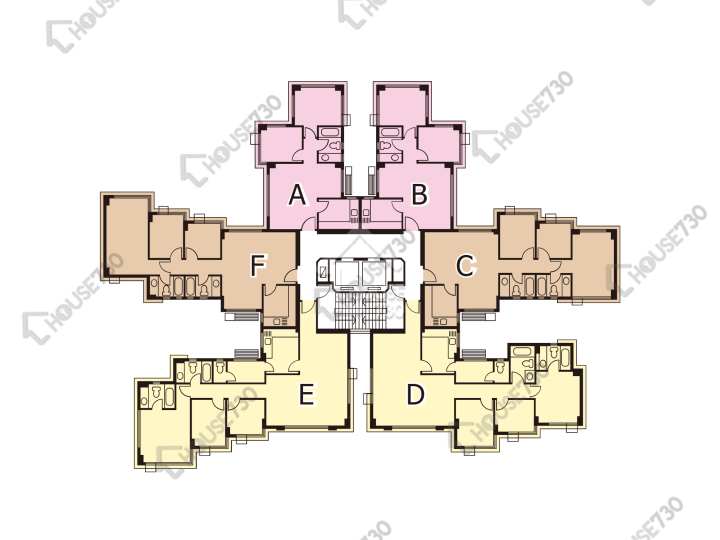 新峰花園 平面圖 新峰花園 3期 御峰苑 23座 1-3,5-6,7樓 樓層平面圖 - House730