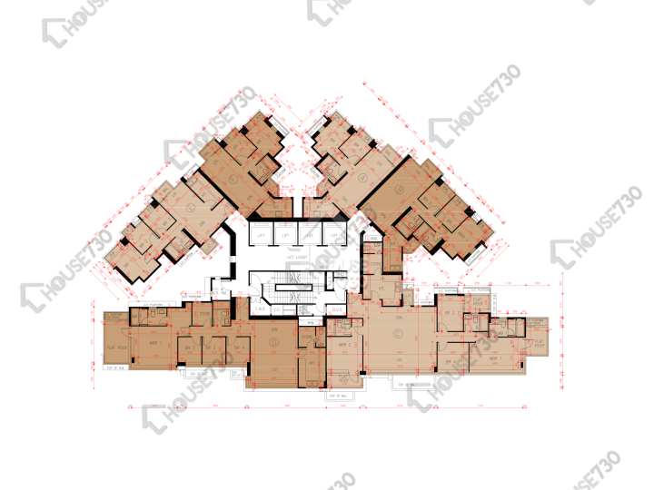 Grand Yoho 平面圖 Grand Yoho 2期 5座 48樓 樓層平面圖 - House730
