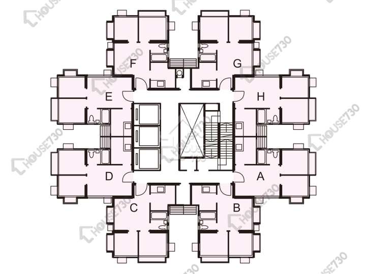 屯門市廣場 平面圖 屯門市廣場 2期 2座 4-30樓 樓層平面圖 - House730