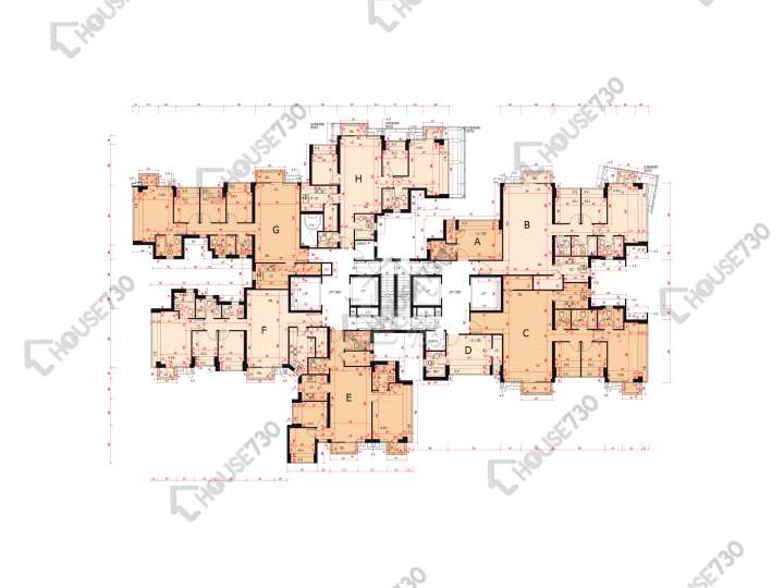 嵐山 平面圖 嵐山 1期 7座 21-23,25-26,27樓 樓層平面圖 - House730