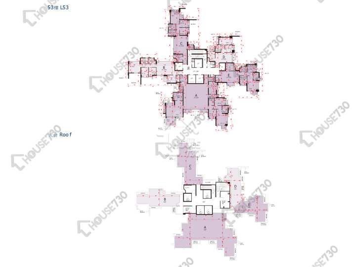環宇海灣 平面圖 環宇海灣 6座 53樓 樓層平面圖 - House730