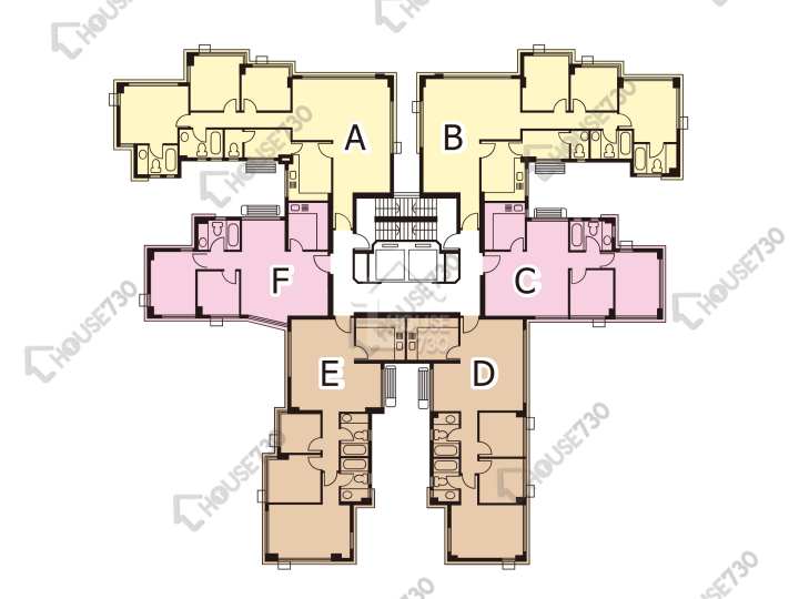 新峰花園 平面圖 新峰花園 3期 御峰苑 20座 1-3,5-6,7樓 樓層平面圖 - House730