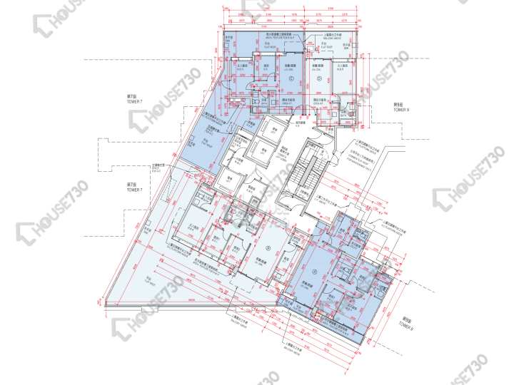 Monterey 平面圖 Monterey 8座 2樓 樓層平面圖 - House730