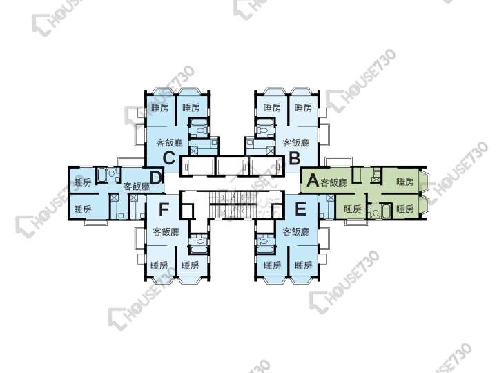 沙田中心 平面圖 沙田中心 安寧大廈 (E座) 1-23樓 樓層平面圖 - House730