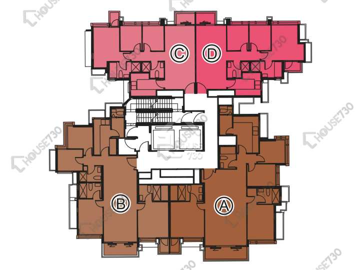 天晉 平面圖 天晉 海天晉 8座 1-3,5-6,7樓 樓層平面圖 - House730