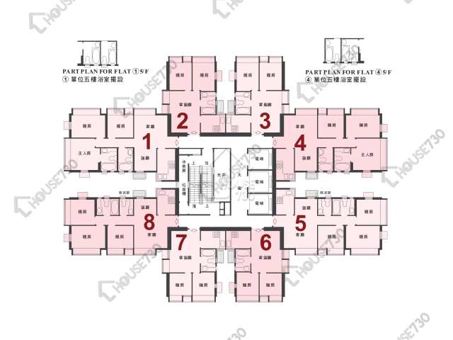 新港城 平面圖 新港城 4期 E座 5-34樓 樓層平面圖 - House730