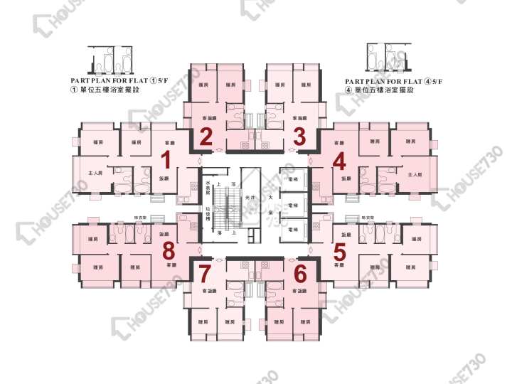 新港城 平面圖 新港城 4期 E座 5-34樓 樓層平面圖 - House730