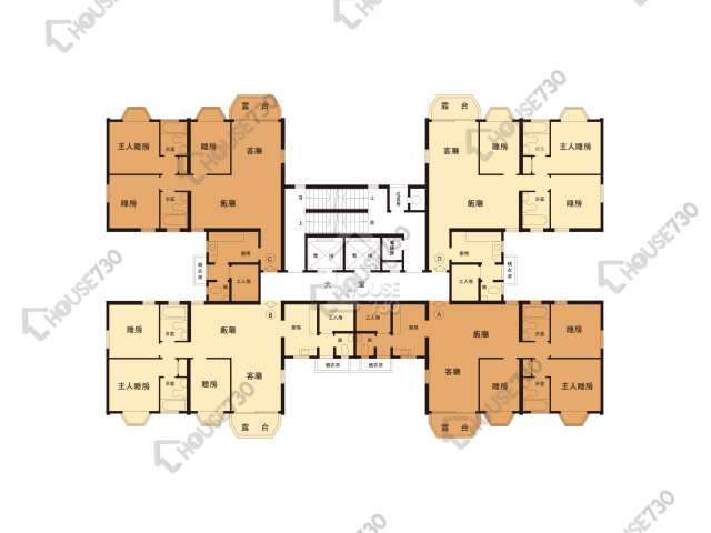沙田第一城 平面圖 沙田第一城 2期 15座 1-27樓 樓層平面圖 - House730