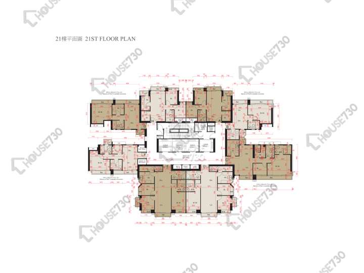 迎海 平面圖 迎海 1期 1座 21樓 樓層平面圖 - House730