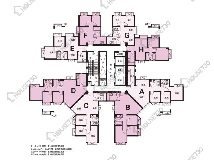 南豐廣場 平面圖 南豐廣場 6座 1-3,5-13,15-23,25-33,35-41,42樓 樓層平面圖 - House730