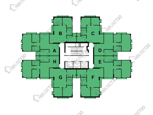 太古城 平面图 太古城 翠湖台 太湖阁 (3座) 4-27楼 楼层平面图 - House730